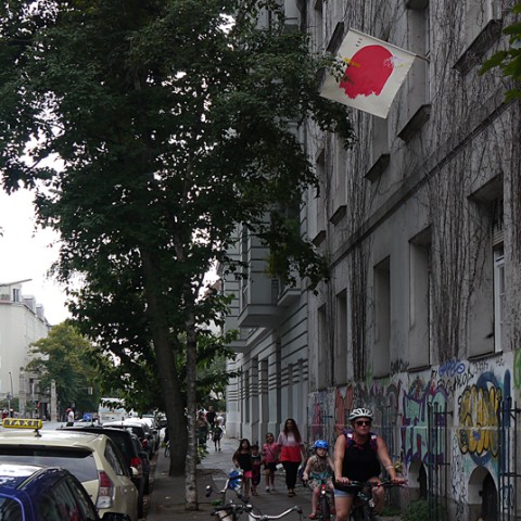 Red Flag on street
